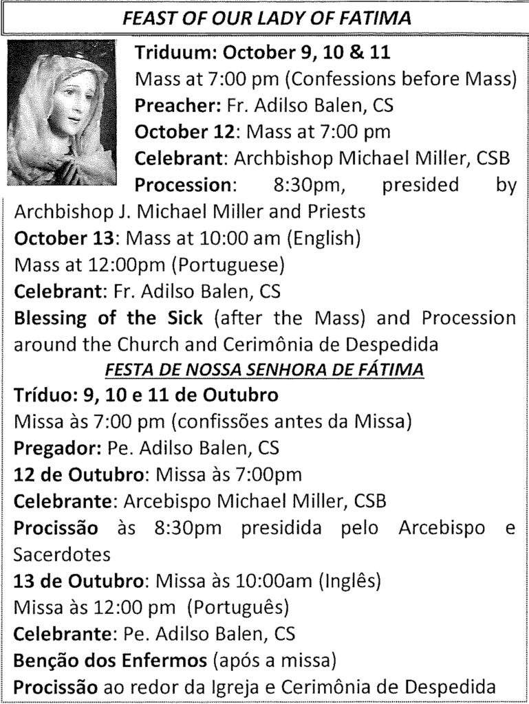 Festa de Nossa Senhora de Fatima